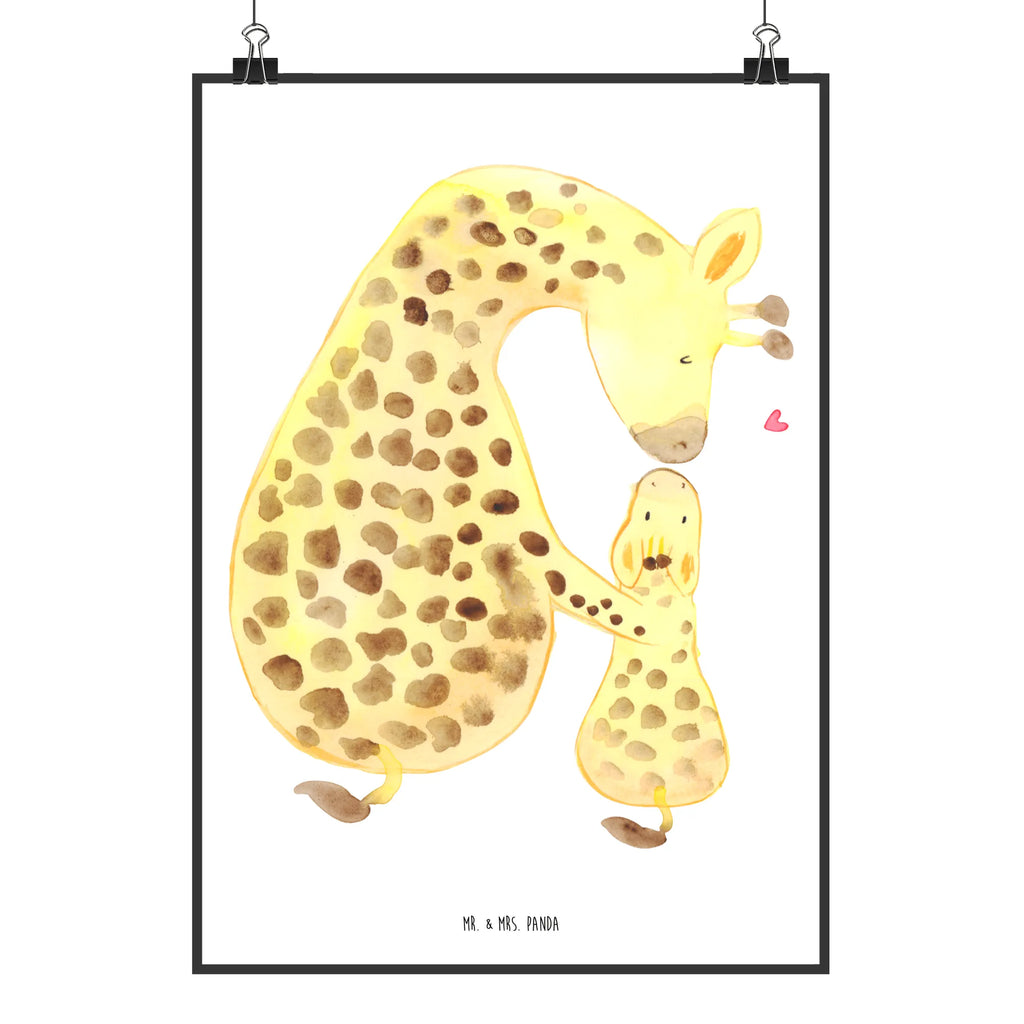 Poster Giraffe mit Kind Poster, Wandposter, Bild, Wanddeko, Küchenposter, Kinderposter, Wanddeko Bild, Raumdekoration, Wanddekoration, Handgemaltes Poster, Mr. & Mrs. Panda Poster, Designposter, Kunstdruck, Posterdruck, Afrika, Wildtiere, Giraffe, Kind, Mutter, Mama, Tochter, Sohn, Lieblingsmensch