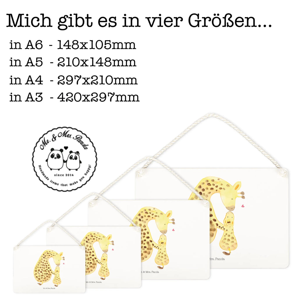 Deko Schild Giraffe mit Kind Dekoschild, Deko Schild, Schild, Tür Schild, Türschild, Holzschild, Wandschild, Wanddeko, Afrika, Wildtiere, Giraffe, Kind, Mutter, Mama, Tochter, Sohn, Lieblingsmensch