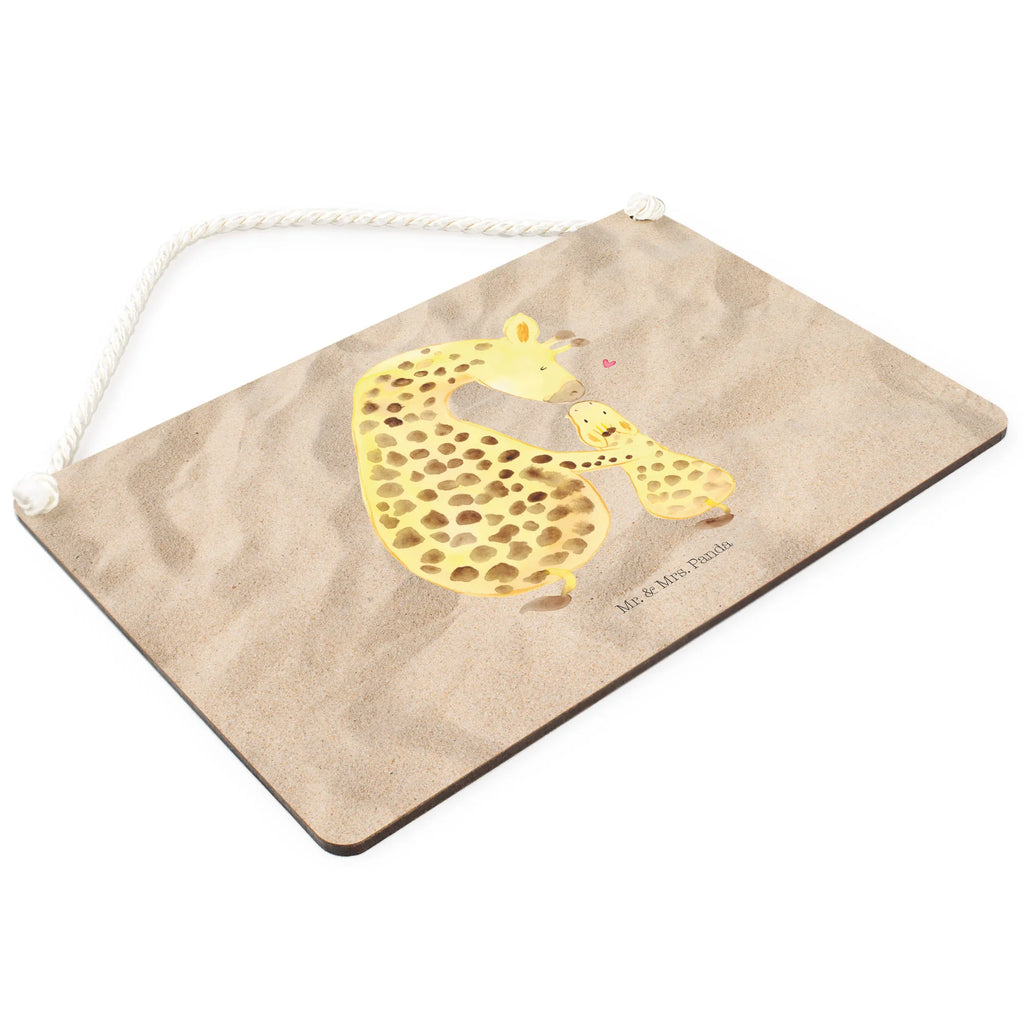 Deko Schild Giraffe mit Kind Dekoschild, Deko Schild, Schild, Tür Schild, Türschild, Holzschild, Wandschild, Wanddeko, Afrika, Wildtiere, Giraffe, Kind, Mutter, Mama, Tochter, Sohn, Lieblingsmensch