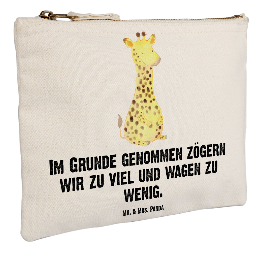 Schminktasche Giraffe Zufrieden Schminktasche, Kosmetiktasche, Kosmetikbeutel, Stiftemäppchen, Etui, Federmappe, Makeup, XXL, Schminketui, Kosmetiketui, Schlamperetui, Afrika, Wildtiere, Giraffe, Zufrieden, Glück, Abenteuer