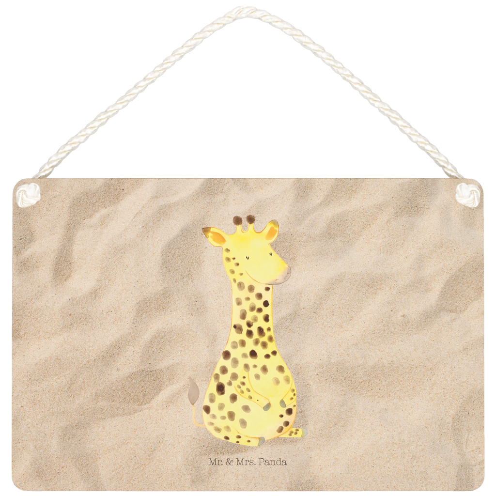 Deko Schild Giraffe Zufrieden Dekoschild, Deko Schild, Schild, Tür Schild, Türschild, Holzschild, Wandschild, Wanddeko, Afrika, Wildtiere, Giraffe, Zufrieden, Glück, Abenteuer