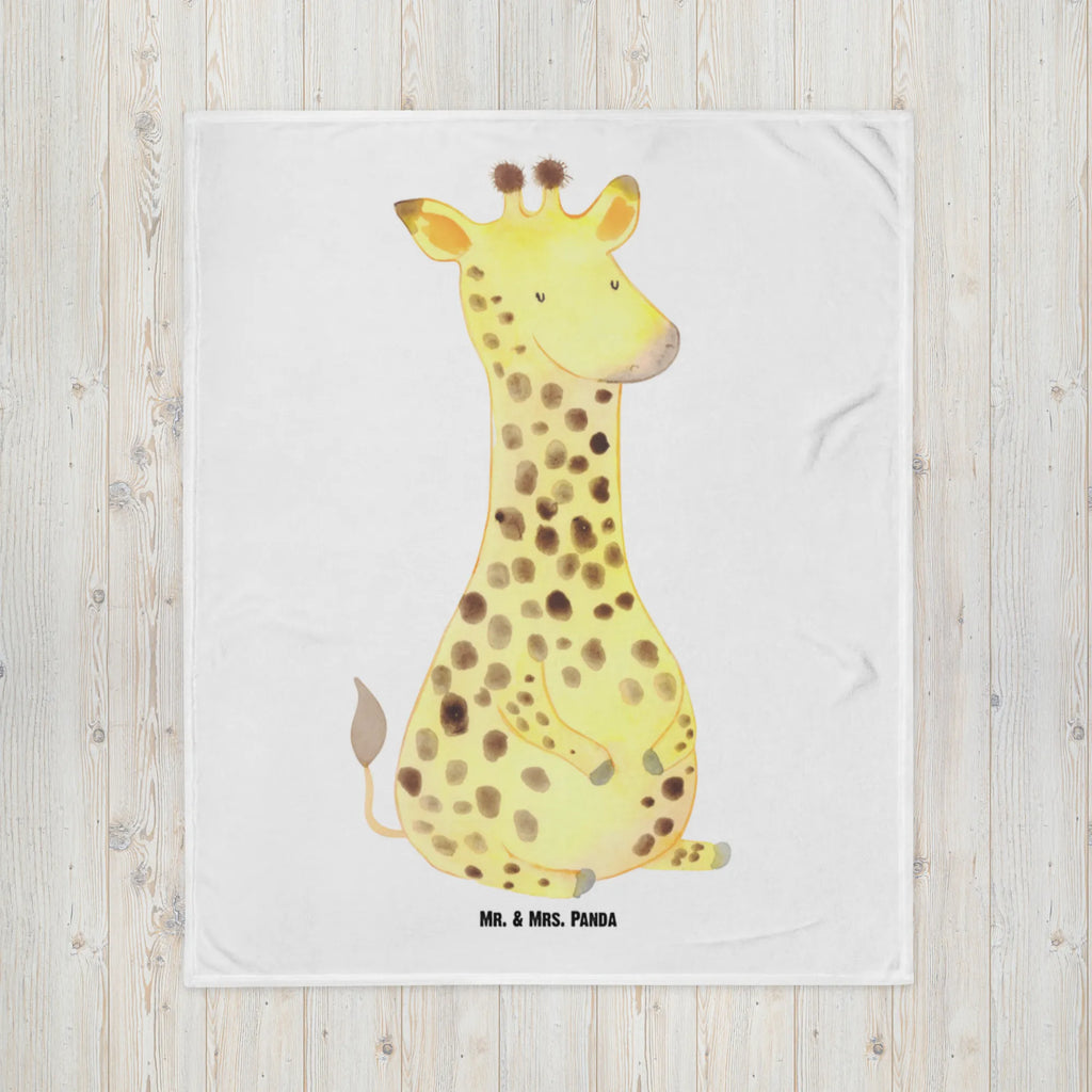 Babydecke Giraffe Zufrieden Babydecke, Babygeschenk, Geschenk Geburt, Babyecke Kuscheldecke, Krabbeldecke, Afrika, Wildtiere, Giraffe, Zufrieden, Glück, Abenteuer