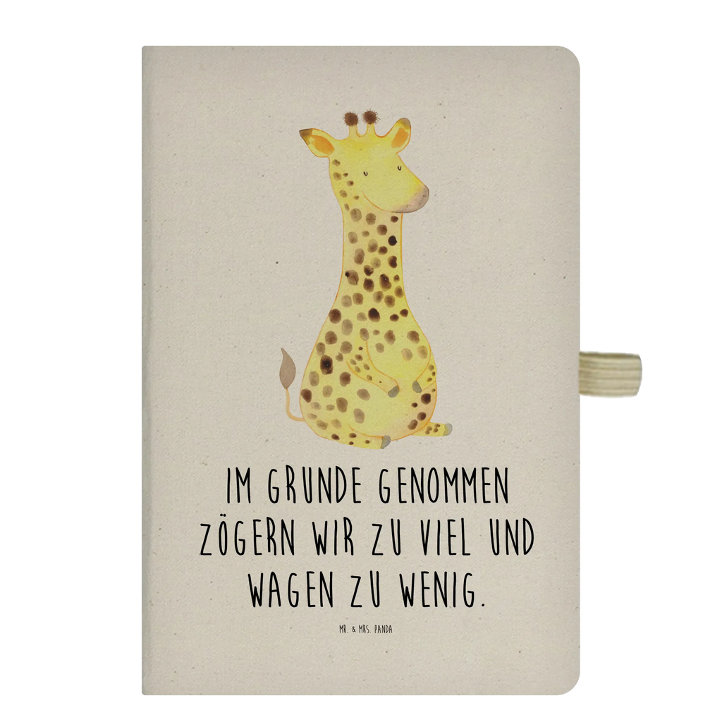 Baumwoll Notizbuch Giraffe Zufrieden Notizen, Eintragebuch, Tagebuch, Notizblock, Adressbuch, Journal, Kladde, Skizzenbuch, Notizheft, Schreibbuch, Schreibheft, Afrika, Wildtiere, Giraffe, Zufrieden, Glück, Abenteuer