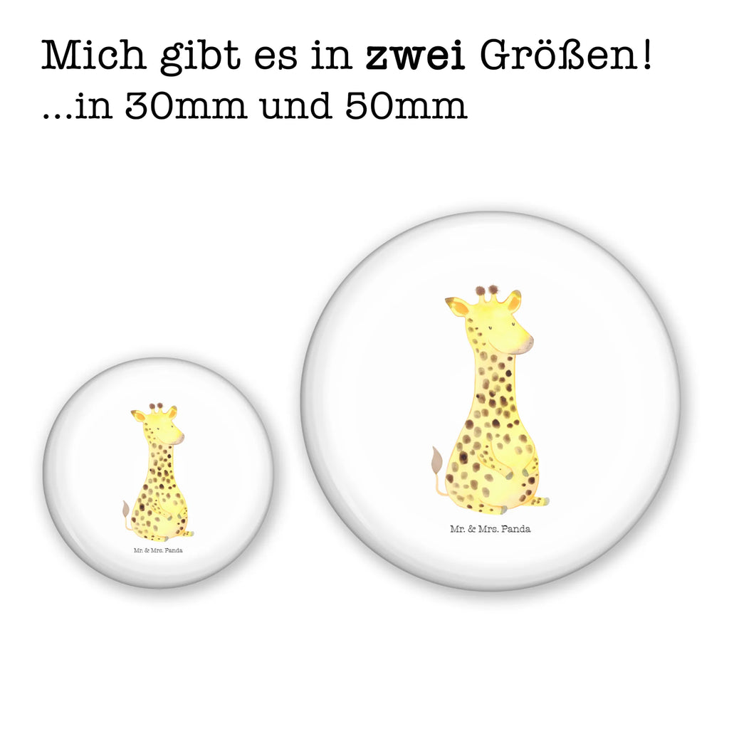 Button Giraffe Zufrieden 50mm Button, Button, Pin, Anstecknadel, Afrika, Wildtiere, Giraffe, Zufrieden, Glück, Abenteuer