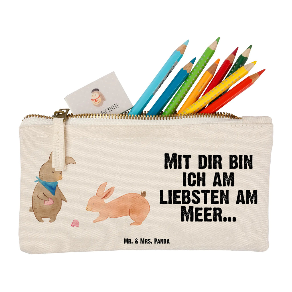 Schminktasche Hasen Muschel Schminktasche, Kosmetiktasche, Kosmetikbeutel, Stiftemäppchen, Etui, Federmappe, Makeup, XXL, Schminketui, Kosmetiketui, Schlamperetui, Familie, Vatertag, Muttertag, Bruder, Schwester, Mama, Papa, Oma, Opa, Hasen, beste Freundin, Freundin, Freundinnen, best friends, BFF, Muscheln sammeln, Muscheln, Meer