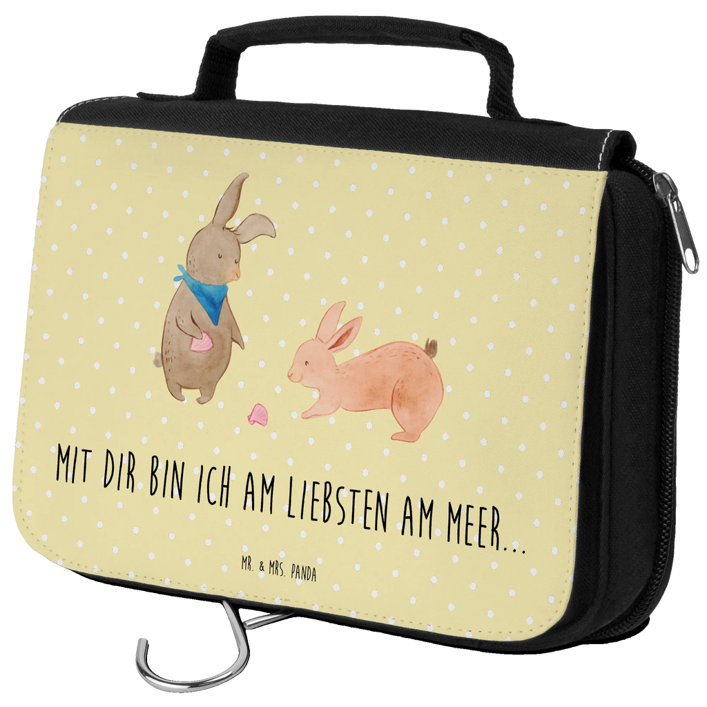 Kulturbeutel Hasen Muschel Kulturbeutel, Zum Aufhängen, Waschtasche, Kosmetiktasche, Damen, Herren, Aufbewahrungstasche, Schminktasche, Kosmetikbeutel, Organizer, Kulturtasche, Schminkutensil, Familie, Vatertag, Muttertag, Bruder, Schwester, Mama, Papa, Oma, Opa, Hasen, beste Freundin, Freundin, Freundinnen, best friends, BFF, Muscheln sammeln, Muscheln, Meer