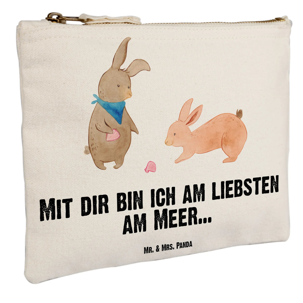 Schminktasche Hasen Muschel Schminktasche, Kosmetiktasche, Kosmetikbeutel, Stiftemäppchen, Etui, Federmappe, Makeup, XXL, Schminketui, Kosmetiketui, Schlamperetui, Familie, Vatertag, Muttertag, Bruder, Schwester, Mama, Papa, Oma, Opa, Hasen, beste Freundin, Freundin, Freundinnen, best friends, BFF, Muscheln sammeln, Muscheln, Meer