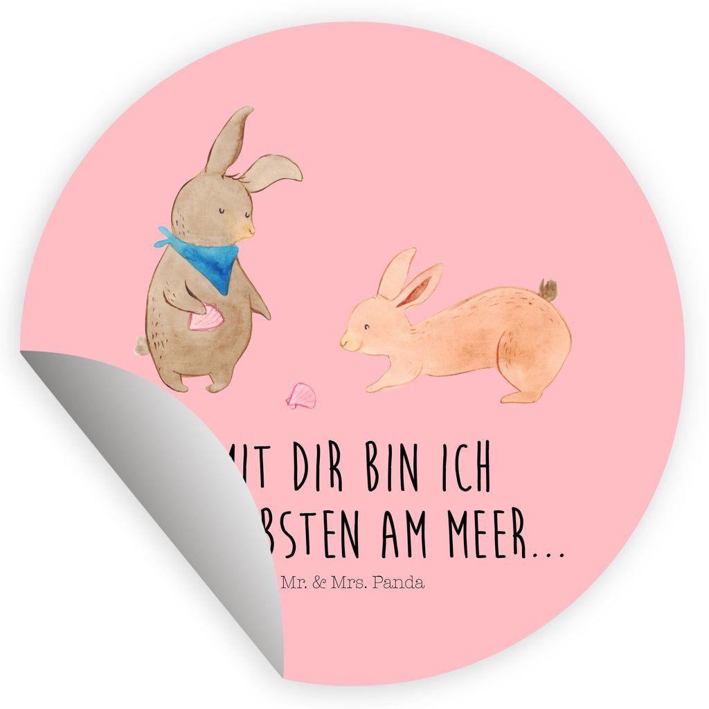 Rund Aufkleber Hasen Muschel Sticker, Aufkleber, Etikett, Kinder, rund, Familie, Vatertag, Muttertag, Bruder, Schwester, Mama, Papa, Oma, Opa, Hasen, beste Freundin, Freundin, Freundinnen, best friends, BFF, Muscheln sammeln, Muscheln, Meer