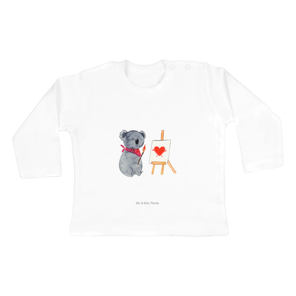 Baby Longsleeve Koala Künstler Mädchen, Jungen, Baby, Langarm, Bio, Kleidung, Koala, Koalabär, Liebe, Liebensbeweis, Liebesgeschenk, Gefühle, Künstler, zeichnen