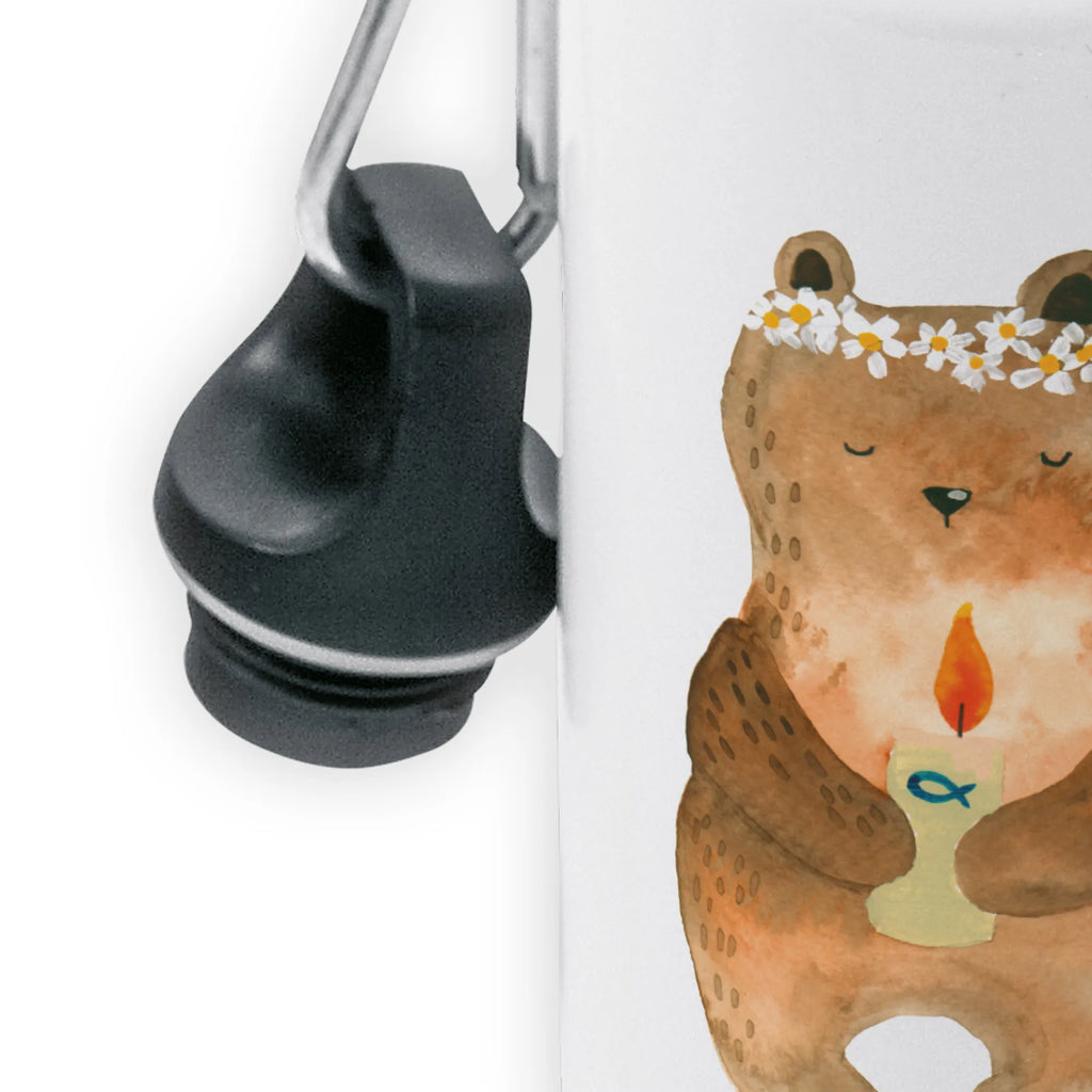 Kindertrinkflasche Kommunion-Bär Kindertrinkflasche, Kinder Trinkflasche, Trinkflasche, Flasche, Kinderflasche, Kinder, Kids, Kindergarten Flasche, Grundschule, Jungs, Mädchen, Bär, Teddy, Teddybär, Kommunion, Gottes Segen, Taufkerze, katholisch