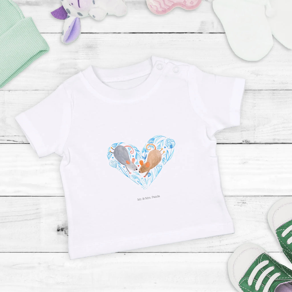 Organic Baby Shirt Mäuse Herz Baby T-Shirt, Jungen Baby T-Shirt, Mädchen Baby T-Shirt, Shirt, Liebe, Partner, Freund, Freundin, Ehemann, Ehefrau, Heiraten, Verlobung, Heiratsantrag, Liebesgeschenk, Jahrestag, Hocheitstag, Maus, Mäuse, Liebesbotschaft, Liebesbeweis, Hochzeit, Lieblingsmensch, Gemeinsamkeit, Love, Geschenk für zwei