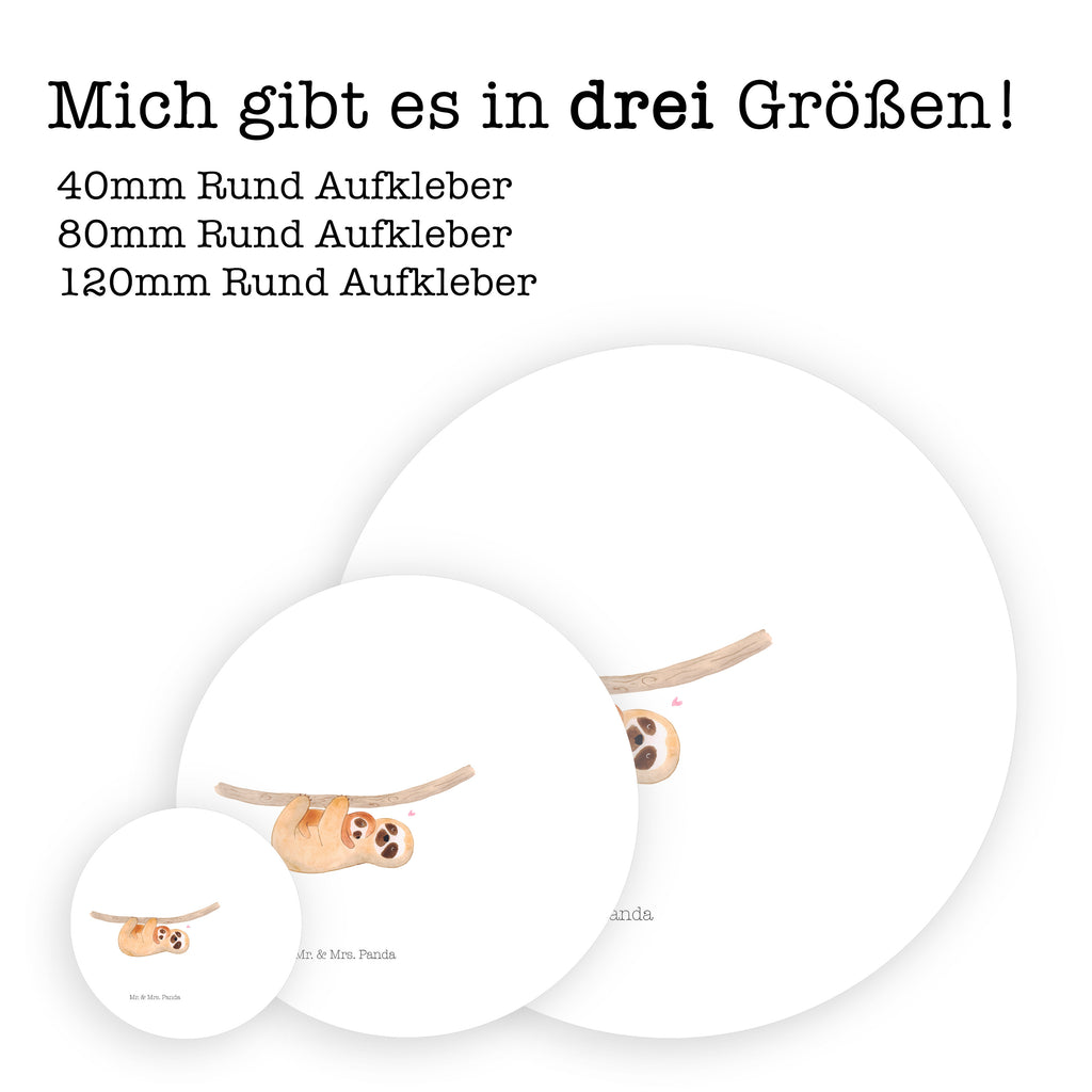 Rund Aufkleber Faultier mit Kind Sticker, Aufkleber, Etikett, Faultier, Faultier Geschenk, Faultier Deko, Kind, Baby, Liebe, Mutter, Mama, Geburt, Kinder, Faulheit, Spaß, Niedlichkeit