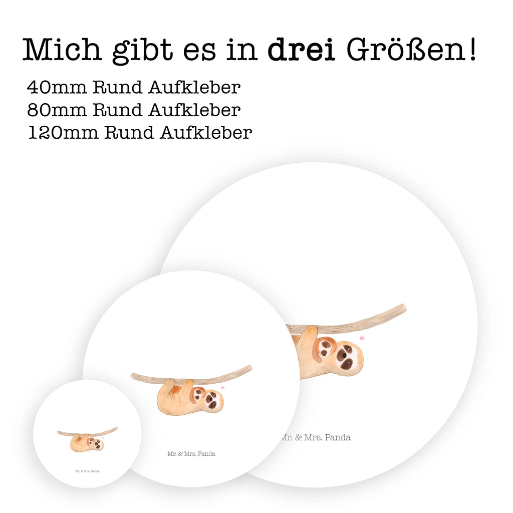 Rund Aufkleber Faultier mit Kind Sticker, Aufkleber, Etikett, Faultier, Faultier Geschenk, Faultier Deko, Kind, Baby, Liebe, Mutter, Mama, Geburt, Kinder, Faulheit, Spaß, Niedlichkeit