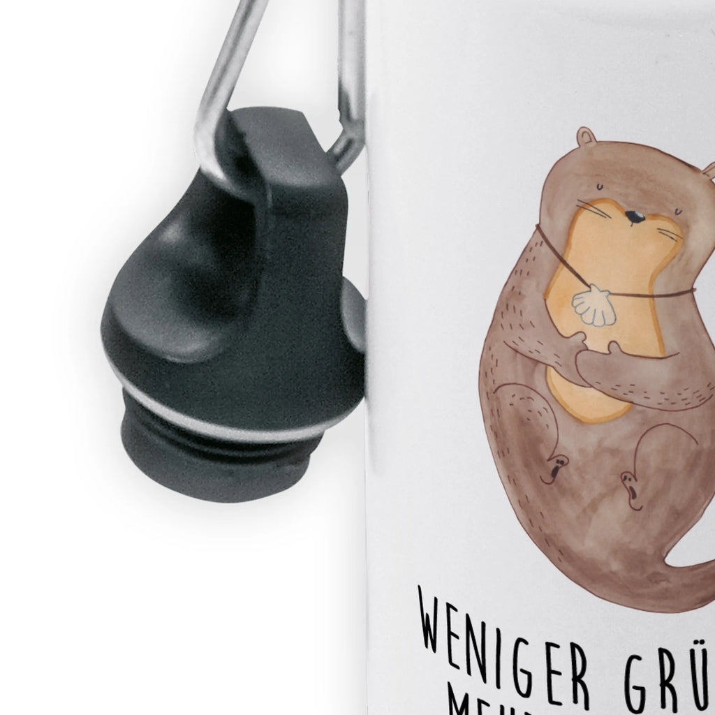 Kindertrinkflasche Otter Muschel Kindertrinkflasche, Kinder Trinkflasche, Trinkflasche, Flasche, Kinderflasche, Kinder, Kids, Kindergarten Flasche, Grundschule, Jungs, Mädchen, Otter, Fischotter, Seeotter, Otterliebe, grübeln, träumen, Motivation, Tagträumen, Büro