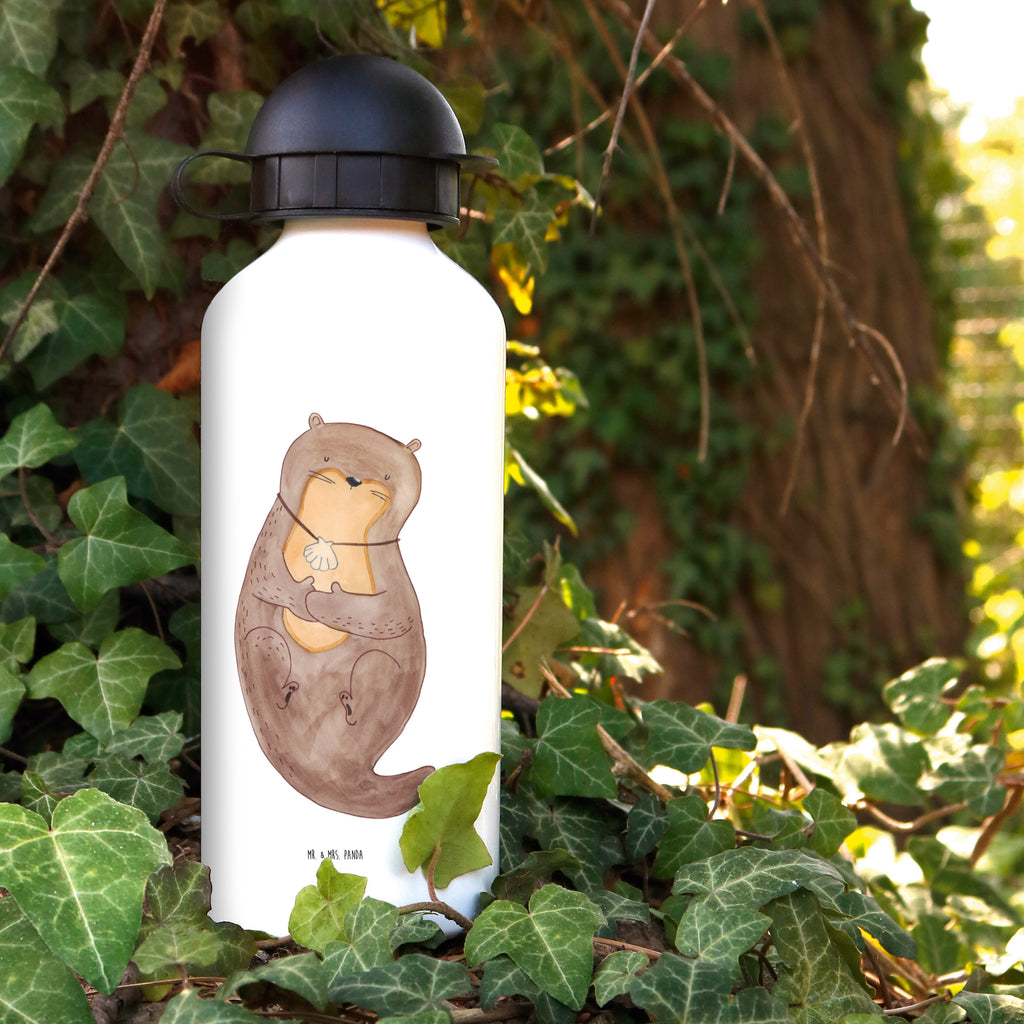 Kindertrinkflasche Otter Muschel Kindertrinkflasche, Kinder Trinkflasche, Trinkflasche, Flasche, Kinderflasche, Kinder, Kids, Kindergarten Flasche, Grundschule, Jungs, Mädchen, Otter, Fischotter, Seeotter, Otterliebe, grübeln, träumen, Motivation, Tagträumen, Büro