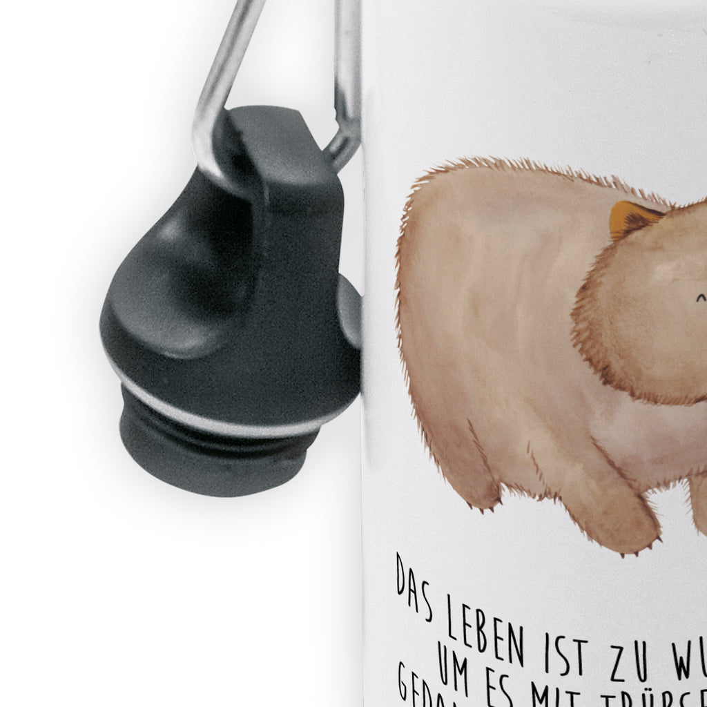 Kindertrinkflasche Wombat Kindertrinkflasche, Kinder Trinkflasche, Trinkflasche, Flasche, Kinderflasche, Kinder, Kids, Kindergarten Flasche, Grundschule, Jungs, Mädchen, Tiermotive, Gute Laune, lustige Sprüche, Tiere, Wombat, Das Leben ist schön, Motivation, Spruch, Australien