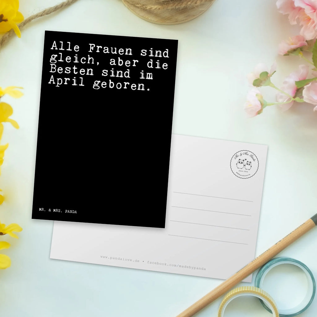 Postkarte Sprüche und Zitate Alle Frauen sind gleich, aber die Besten sind im April geboren. Postkarte, Karte, Geschenkkarte, Grußkarte, Einladung, Ansichtskarte, Geburtstagskarte, Einladungskarte, Dankeskarte, Ansichtskarten, Einladung Geburtstag, Einladungskarten Geburtstag, Spruch, Sprüche, lustige Sprüche, Weisheiten, Zitate, Spruch Geschenke, Spruch Sprüche Weisheiten Zitate Lustig Weisheit Worte