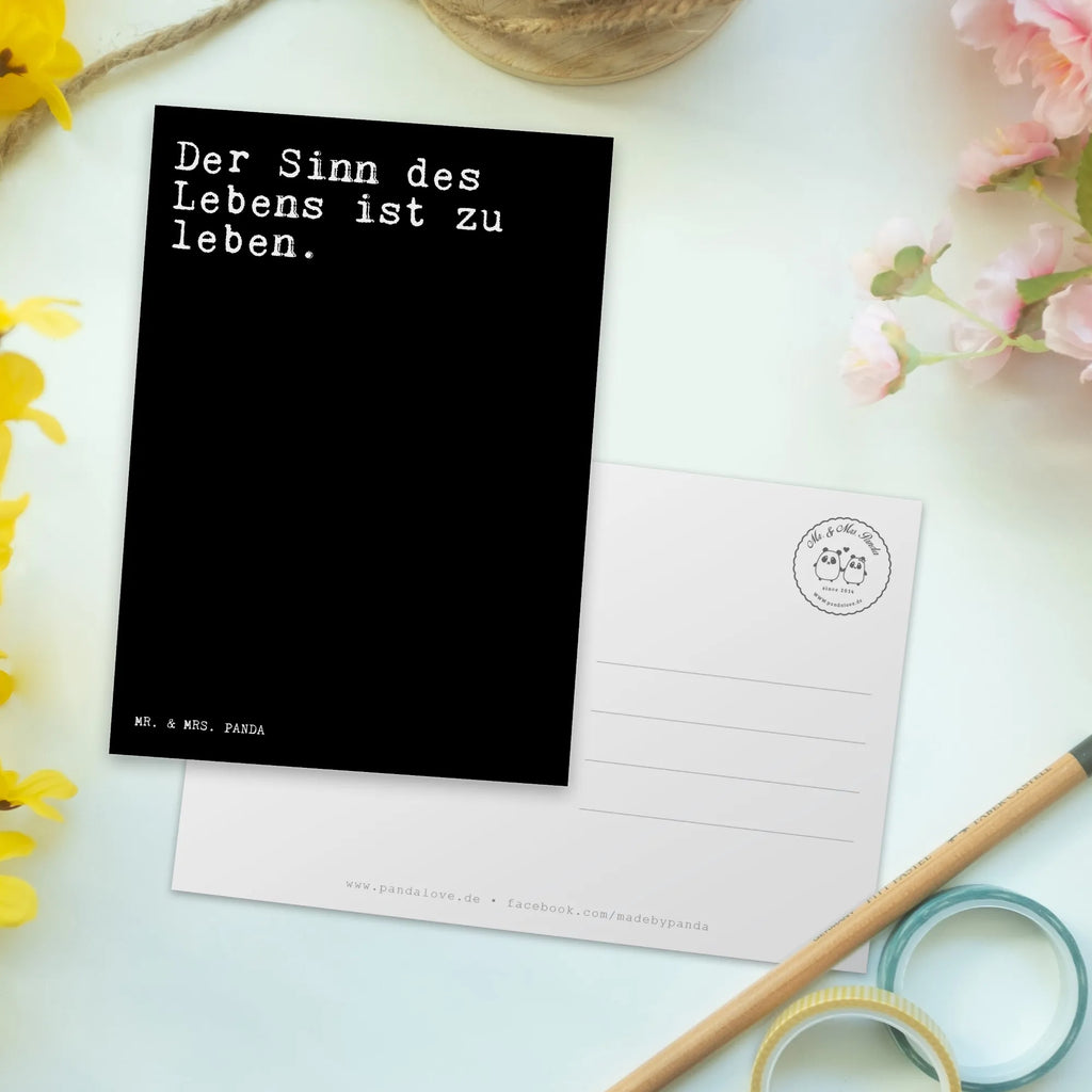 Postkarte Sprüche und Zitate Der Sinn des Lebens ist zu leben. Postkarte, Karte, Geschenkkarte, Grußkarte, Einladung, Ansichtskarte, Geburtstagskarte, Einladungskarte, Dankeskarte, Ansichtskarten, Einladung Geburtstag, Einladungskarten Geburtstag, Spruch, Sprüche, lustige Sprüche, Weisheiten, Zitate, Spruch Geschenke, Spruch Sprüche Weisheiten Zitate Lustig Weisheit Worte