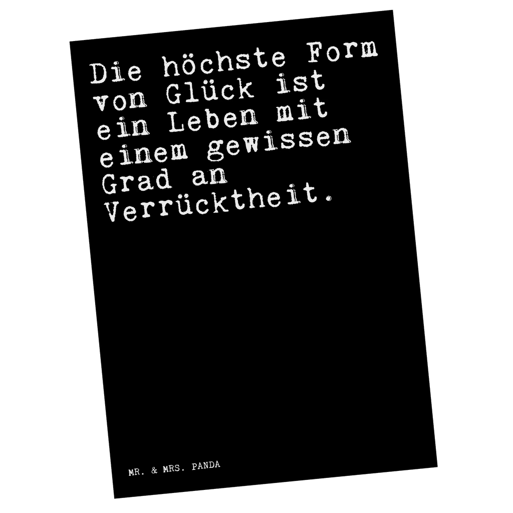 Postkarte Sprüche und Zitate Die höchste Form von Glück ist ein Leben mit einem gewissen Grad an Verrücktheit. Postkarte, Karte, Geschenkkarte, Grußkarte, Einladung, Ansichtskarte, Geburtstagskarte, Einladungskarte, Dankeskarte, Ansichtskarten, Einladung Geburtstag, Einladungskarten Geburtstag, Spruch, Sprüche, lustige Sprüche, Weisheiten, Zitate, Spruch Geschenke, Spruch Sprüche Weisheiten Zitate Lustig Weisheit Worte