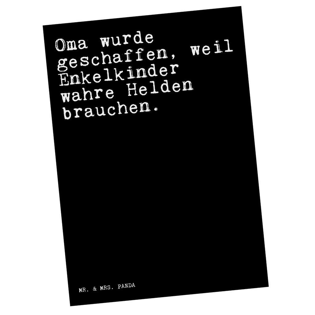 Postkarte Sprüche und Zitate Oma wurde geschaffen, weil Enkelkinder wahre Helden brauchen. Postkarte, Karte, Geschenkkarte, Grußkarte, Einladung, Ansichtskarte, Geburtstagskarte, Einladungskarte, Dankeskarte, Ansichtskarten, Einladung Geburtstag, Einladungskarten Geburtstag, Spruch, Sprüche, lustige Sprüche, Weisheiten, Zitate, Spruch Geschenke, Spruch Sprüche Weisheiten Zitate Lustig Weisheit Worte