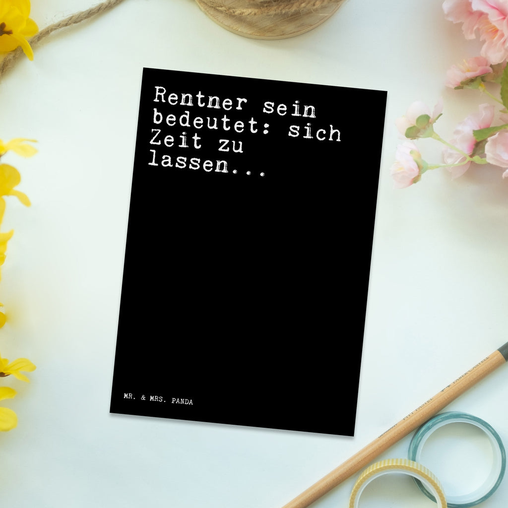 Postkarte Rentner sein bedeutet: sich... Postkarte, Karte, Geschenkkarte, Grußkarte, Einladung, Ansichtskarte, Geburtstagskarte, Einladungskarte, Dankeskarte, Ansichtskarten, Einladung Geburtstag, Einladungskarten Geburtstag, Spruch, Sprüche, lustige Sprüche, Weisheiten, Zitate, Spruch Geschenke, Spruch Sprüche Weisheiten Zitate Lustig Weisheit Worte