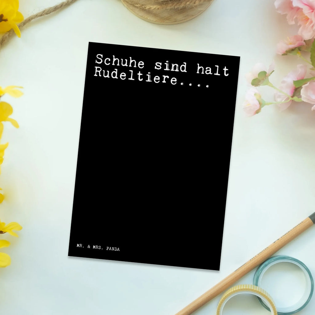 Postkarte Sprüche und Zitate Schuhe sind halt Rudeltiere.... Postkarte, Karte, Geschenkkarte, Grußkarte, Einladung, Ansichtskarte, Geburtstagskarte, Einladungskarte, Dankeskarte, Ansichtskarten, Einladung Geburtstag, Einladungskarten Geburtstag, Spruch, Sprüche, lustige Sprüche, Weisheiten, Zitate, Spruch Geschenke, Spruch Sprüche Weisheiten Zitate Lustig Weisheit Worte