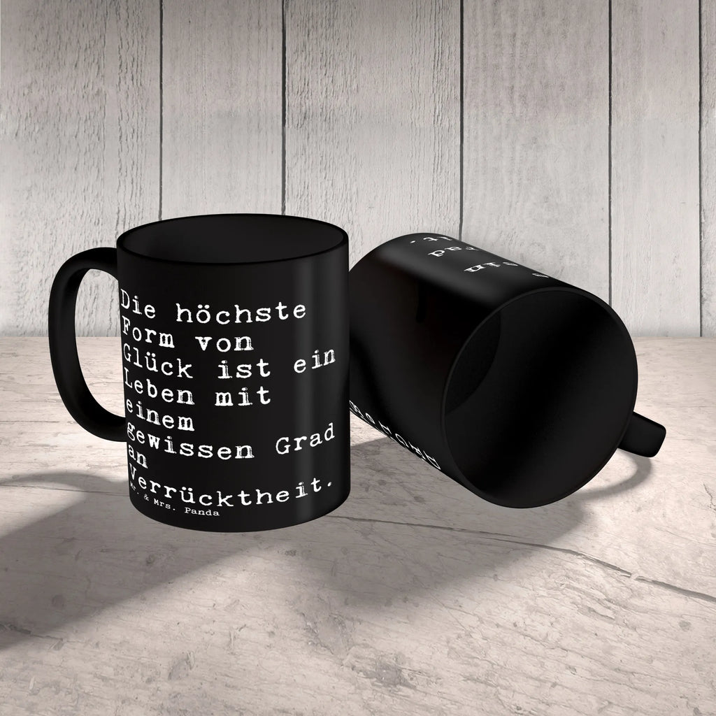 Tasse Sprüche und Zitate Die höchste Form von Glück ist ein Leben mit einem gewissen Grad an Verrücktheit. Tasse, Kaffeetasse, Teetasse, Becher, Kaffeebecher, Teebecher, Keramiktasse, Porzellantasse, Büro Tasse, Geschenk Tasse, Tasse Sprüche, Tasse Motive, Kaffeetassen, Tasse bedrucken, Designer Tasse, Cappuccino Tassen, Schöne Teetassen, Spruch, Sprüche, lustige Sprüche, Weisheiten, Zitate, Spruch Geschenke, Spruch Sprüche Weisheiten Zitate Lustig Weisheit Worte