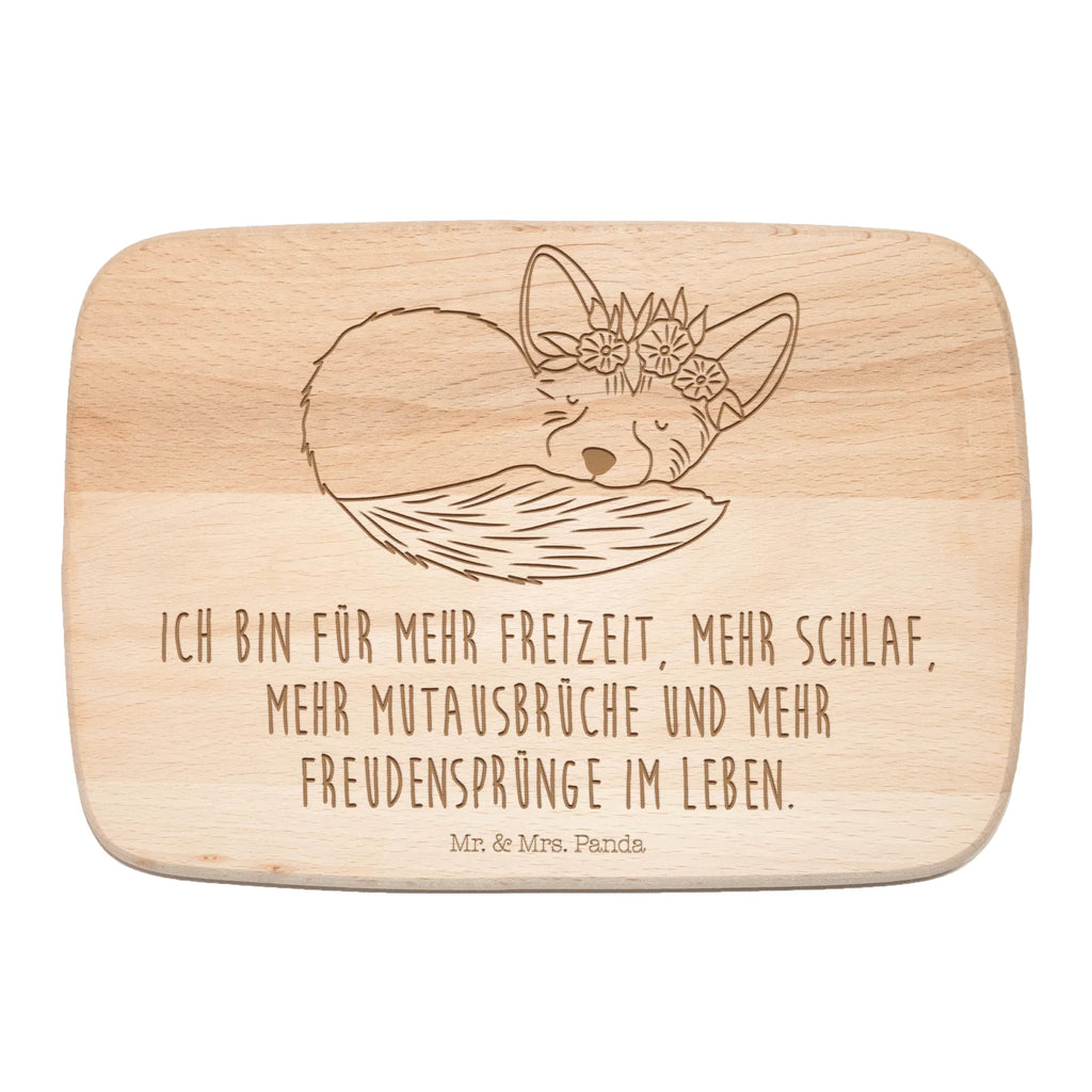 Frühstücksbrett Wüstenfuchs Blumenkranz Frühstücksbrett, Holzbrett, Schneidebrett, Schneidebrett Holz, Frühstücksbrettchen, Küchenbrett, Afrika, Wildtiere, Wüste, Wüstenfuchs, Blumen, Blumenkranz, Glücklich