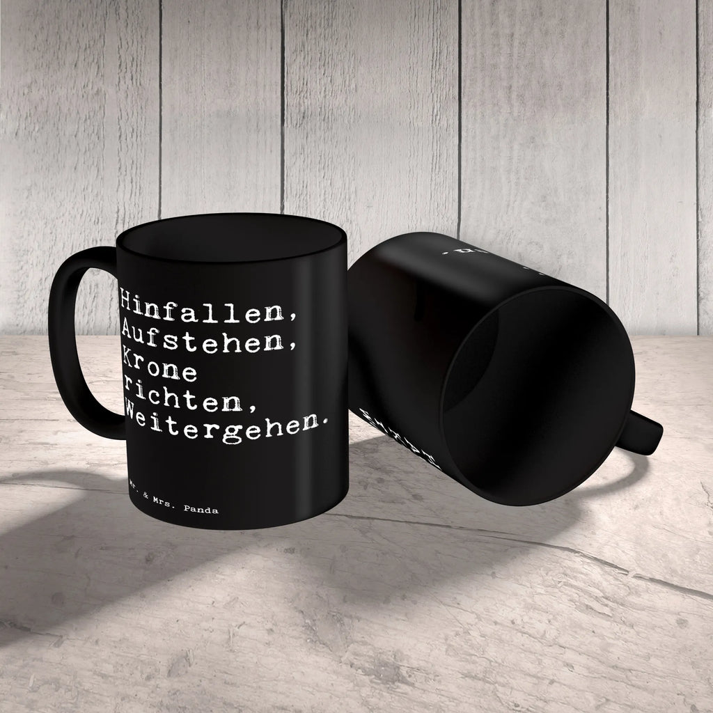 Tasse Hinfallen, Aufstehen, Krone richten,... Tasse, Kaffeetasse, Teetasse, Becher, Kaffeebecher, Teebecher, Keramiktasse, Porzellantasse, Büro Tasse, Geschenk Tasse, Tasse Sprüche, Tasse Motive, Kaffeetassen, Tasse bedrucken, Designer Tasse, Cappuccino Tassen, Schöne Teetassen, Spruch, Sprüche, lustige Sprüche, Weisheiten, Zitate, Spruch Geschenke, Spruch Sprüche Weisheiten Zitate Lustig Weisheit Worte