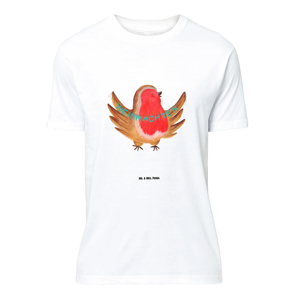 T-Shirt Standard Rotkehlchen Weihnachten T-Shirt, Shirt, Tshirt, Lustiges T-Shirt, T-Shirt mit Spruch, Party, Junggesellenabschied, Jubiläum, Geburstag, Herrn, Damen, Männer, Frauen, Schlafshirt, Nachthemd, Sprüche, Winter, Weihnachten, Weihnachtsdeko, Nikolaus, Advent, Heiligabend, Wintermotiv, Frohe Weihnachten, Weihnachtsmotiv, Weihnachtsgruß, Vogel, xmas