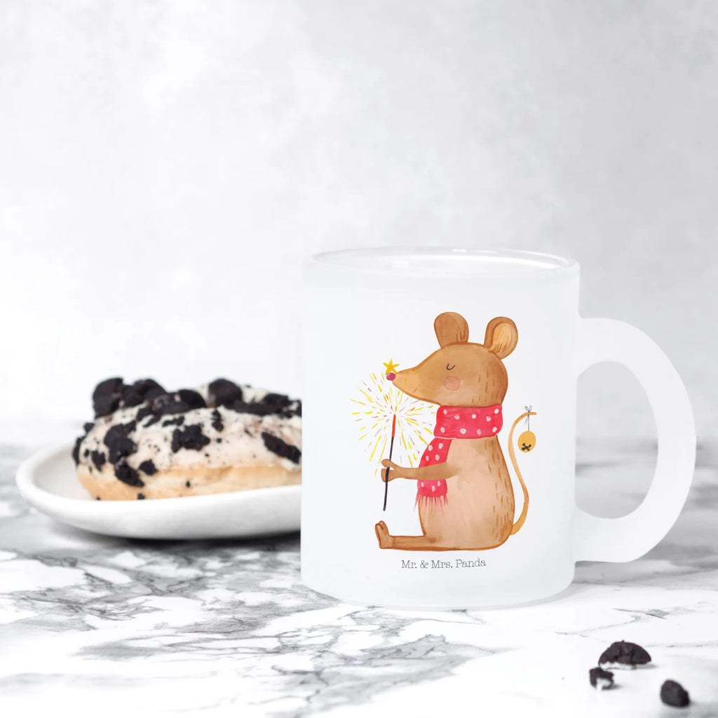 Teetasse Weihnachtsmaus Teetasse, Teeglas, Teebecher, Tasse mit Henkel, Tasse, Glas Teetasse, Teetasse aus Glas, Winter, Weihnachten, Weihnachtsdeko, Nikolaus, Advent, Heiligabend, Wintermotiv, Frohe Weihnachten, Weihnachtsgruß, Weihnachtsmotiv, Maus, Mäuschen, Weihnachtswunder