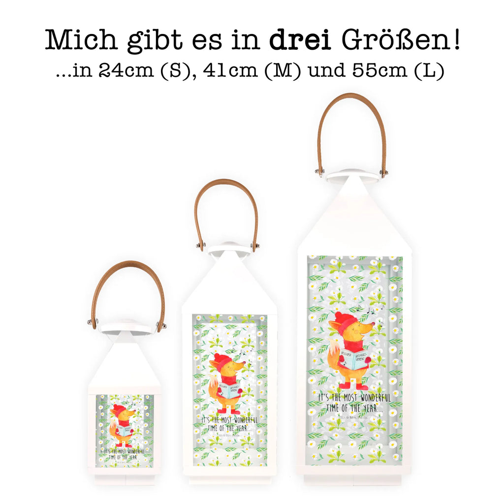 Deko Laterne Fuchs Sänger Gartenlampe, Gartenleuchte, Gartendekoration, Gartenlicht, Laterne kleine Laternen, XXL Laternen, Laterne groß, Winter, Weihnachten, Weihnachtsdeko, Nikolaus, Advent, Heiligabend, Wintermotiv, Fuchs, Füchse, Sänger, Geschenk Sänger, Singen, Weihnachtslieder