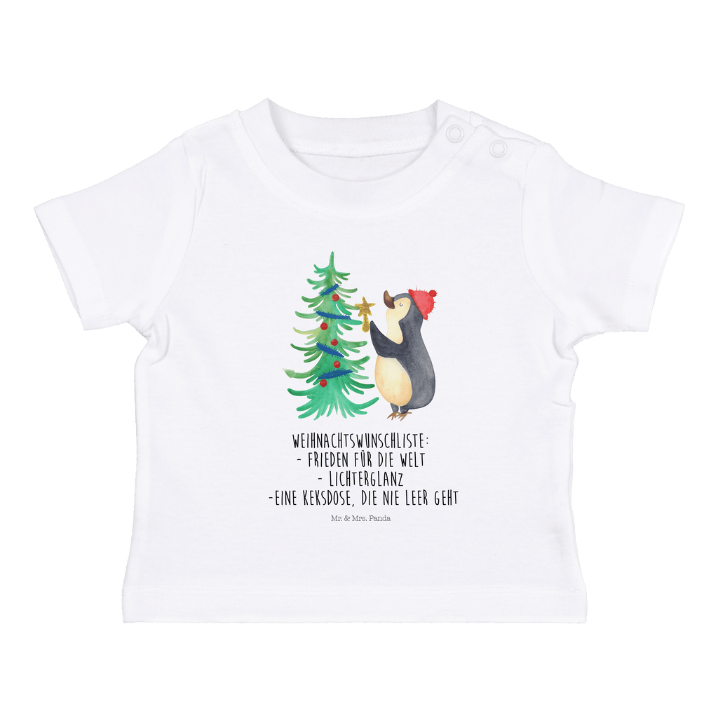 Organic Baby Shirt Pinguin Weihnachtsbaum Baby T-Shirt, Jungen Baby T-Shirt, Mädchen Baby T-Shirt, Shirt, Winter, Weihnachten, Weihnachtsdeko, Nikolaus, Advent, Heiligabend, Wintermotiv, Pinguin