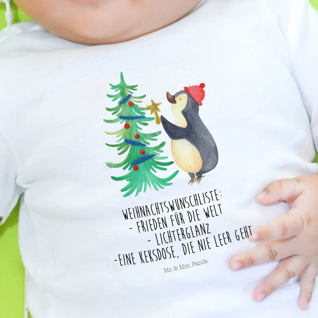 Organic Baby Shirt Pinguin Weihnachtsbaum Baby T-Shirt, Jungen Baby T-Shirt, Mädchen Baby T-Shirt, Shirt, Winter, Weihnachten, Weihnachtsdeko, Nikolaus, Advent, Heiligabend, Wintermotiv, Pinguin