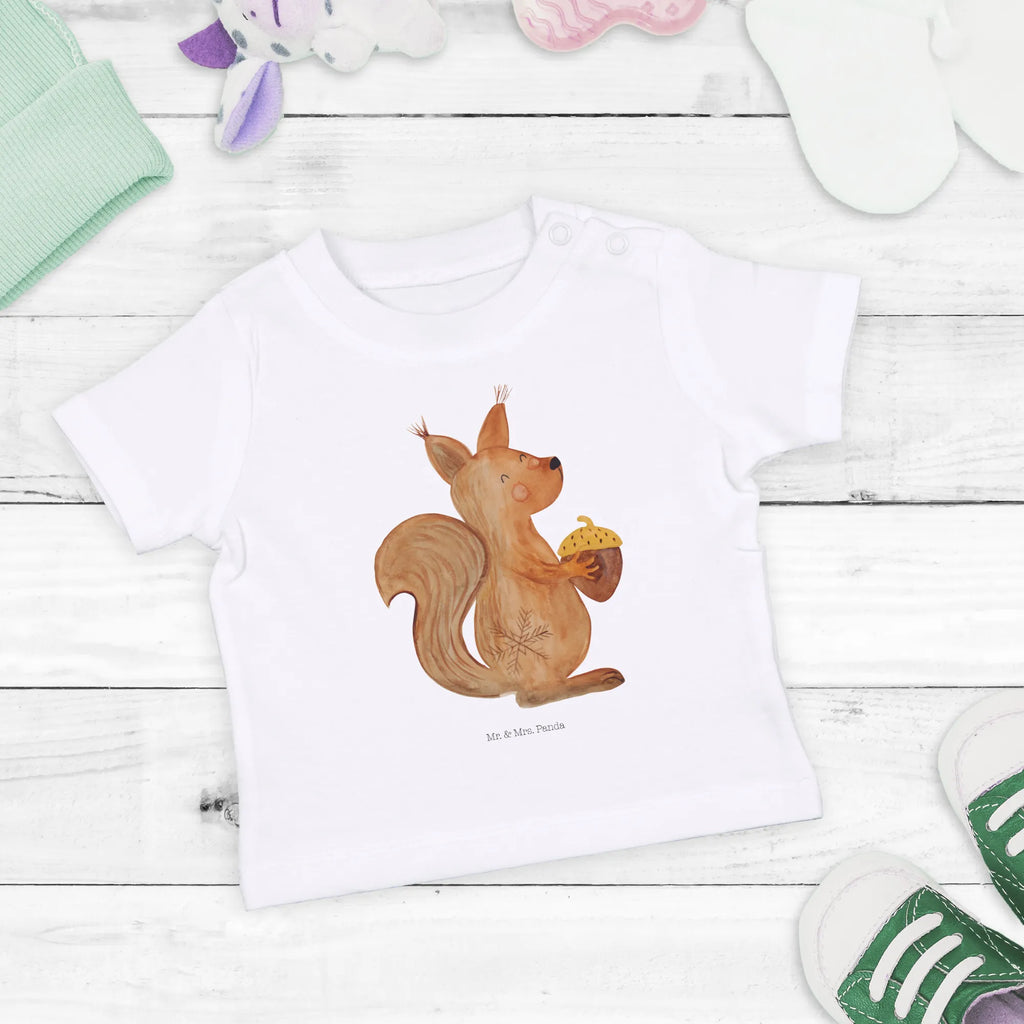 Organic Baby Shirt Eichhörnchen Weihnachtszeit Baby T-Shirt, Jungen Baby T-Shirt, Mädchen Baby T-Shirt, Shirt, Winter, Weihnachten, Weihnachtsdeko, Nikolaus, Advent, Heiligabend, Wintermotiv, Frohe Weihnachten, Frohes neues Jahr, Guten Rutsch, Weihnachtsmotiv, Weihnachtsgruß, Neujahr, Vogel