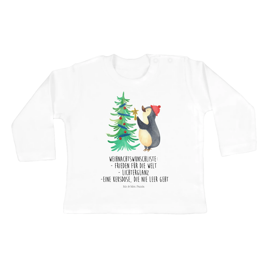 Baby Longsleeve Pinguin Weihnachtsbaum Mädchen, Jungen, Baby, Langarm, Bio, Kleidung, Winter, Weihnachten, Weihnachtsdeko, Nikolaus, Advent, Heiligabend, Wintermotiv, Pinguin