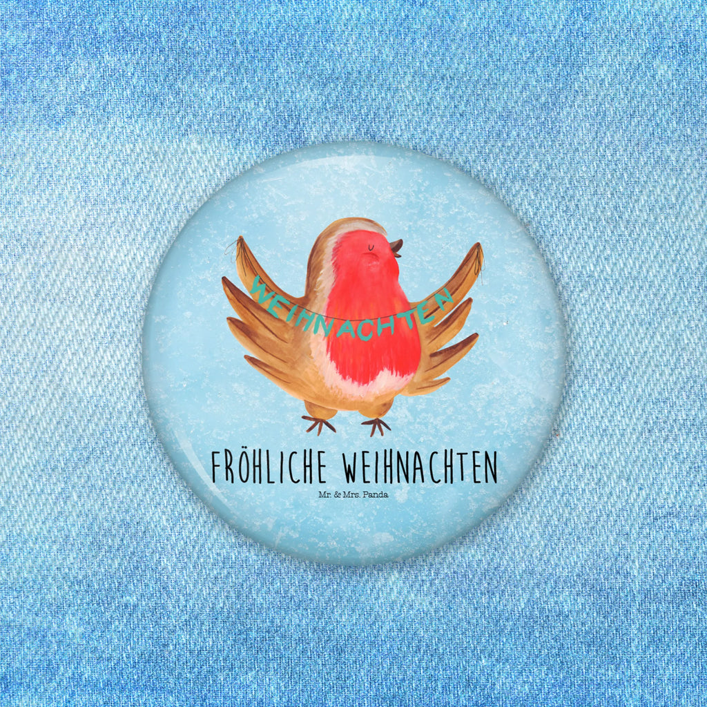 Button Rotkehlchen Weihnachten 50mm Button, Button, Pin, Anstecknadel, Winter, Weihnachten, Weihnachtsdeko, Nikolaus, Advent, Heiligabend, Wintermotiv, Frohe Weihnachten, Weihnachtsmotiv, Weihnachtsgruß, Vogel, xmas