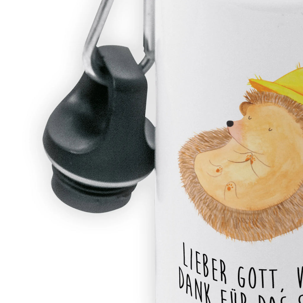 Kindertrinkflasche Igel Beten Kindertrinkflasche, Kinder Trinkflasche, Trinkflasche, Flasche, Kinderflasche, Kinder, Kids, Kindergarten Flasche, Grundschule, Jungs, Mädchen, Tiermotive, Gute Laune, lustige Sprüche, Tiere, Igel, Igel mit Hut, Sonnenhut, Gott, Amen, beten, Leben, Dankbarkeit, Dankbar sein, dankbar, genießen