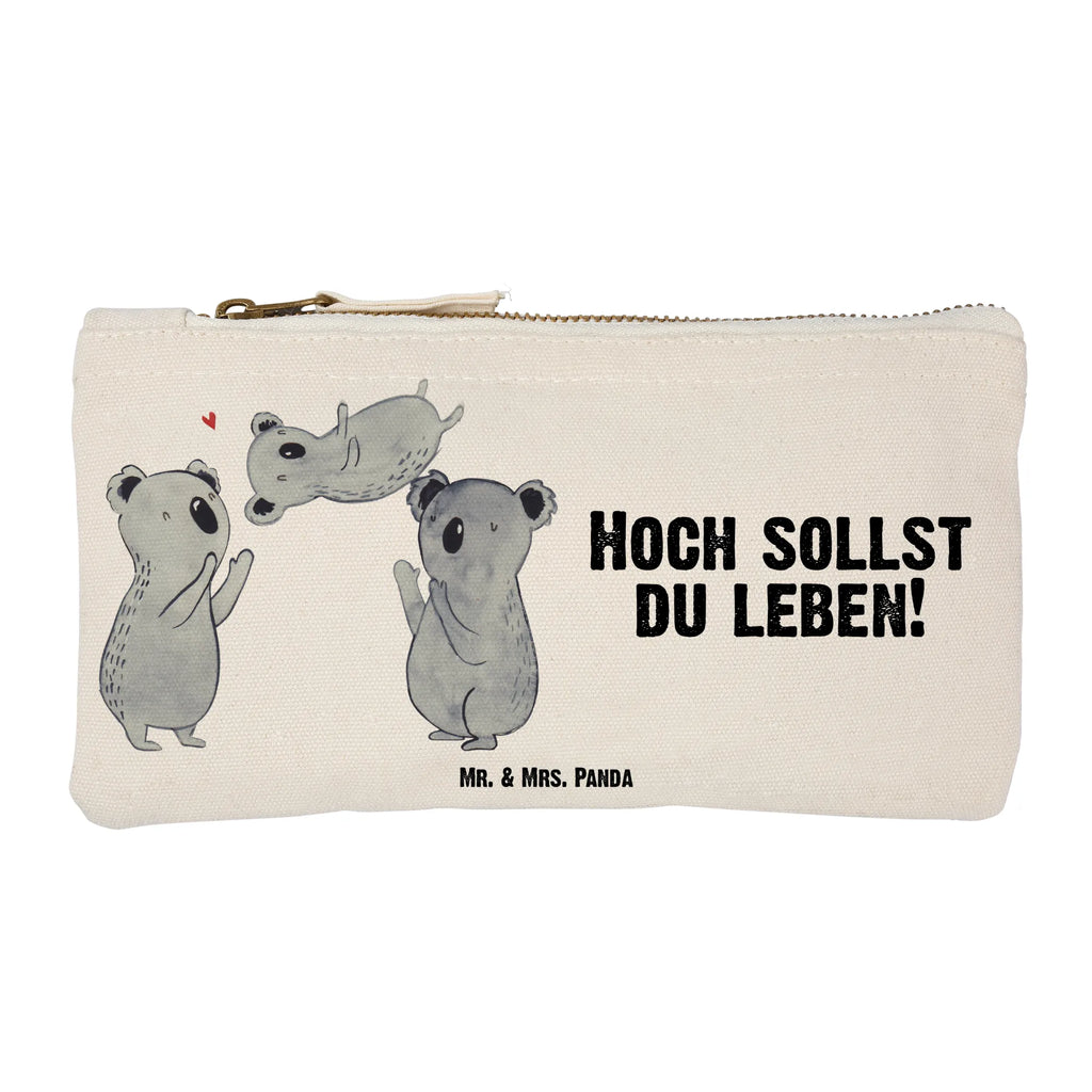 Schminktasche Koala Feiern Sich Schminktasche, Kosmetiktasche, Kosmetikbeutel, Stiftemäppchen, Etui, Federmappe, Makeup, XXL, Schminketui, Kosmetiketui, Schlamperetui, Geburtstag, Geburtstagsgeschenk, Geschenk, Koala, Familie, Kind, Eltern, Herz, Liebe