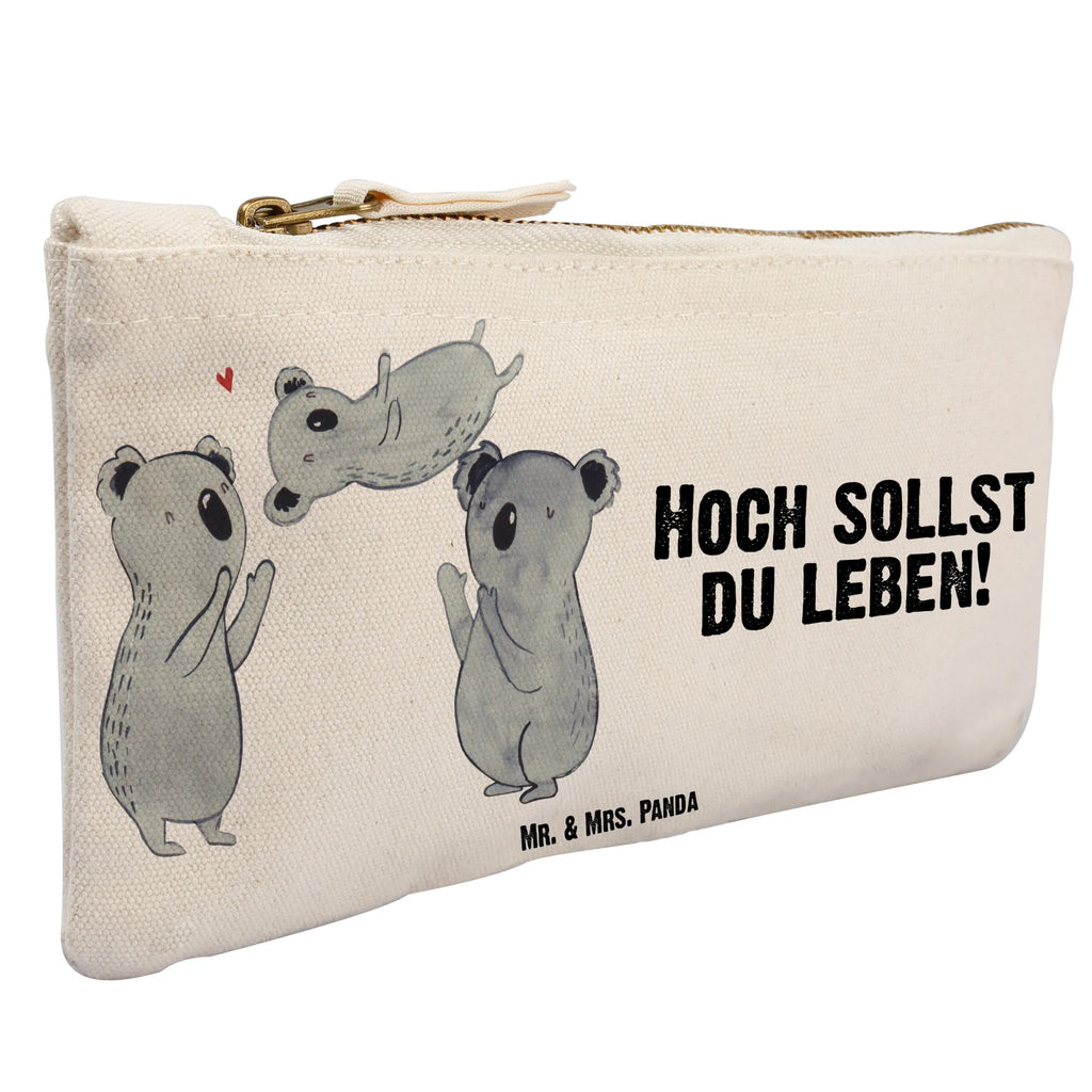 Schminktasche Koala Feiern Sich Schminktasche, Kosmetiktasche, Kosmetikbeutel, Stiftemäppchen, Etui, Federmappe, Makeup, XXL, Schminketui, Kosmetiketui, Schlamperetui, Geburtstag, Geburtstagsgeschenk, Geschenk, Koala, Familie, Kind, Eltern, Herz, Liebe