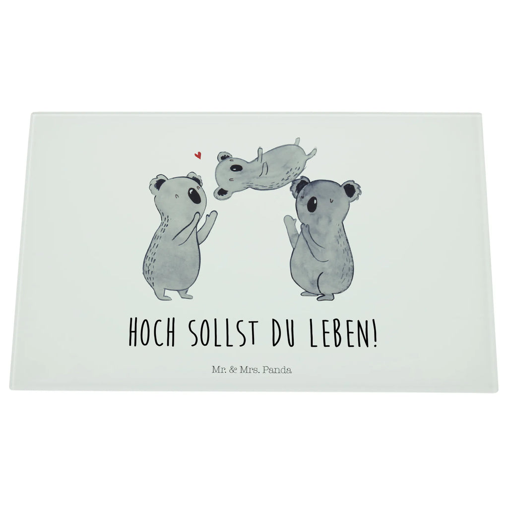 Glasschneidebrett Koala Feiern Sich Glasschneidebrett, Schneidebrett, Frühstücksbrett, Küche, Geburtstag, Geburtstagsgeschenk, Geschenk, Koala, Familie, Kind, Eltern, Herz, Liebe