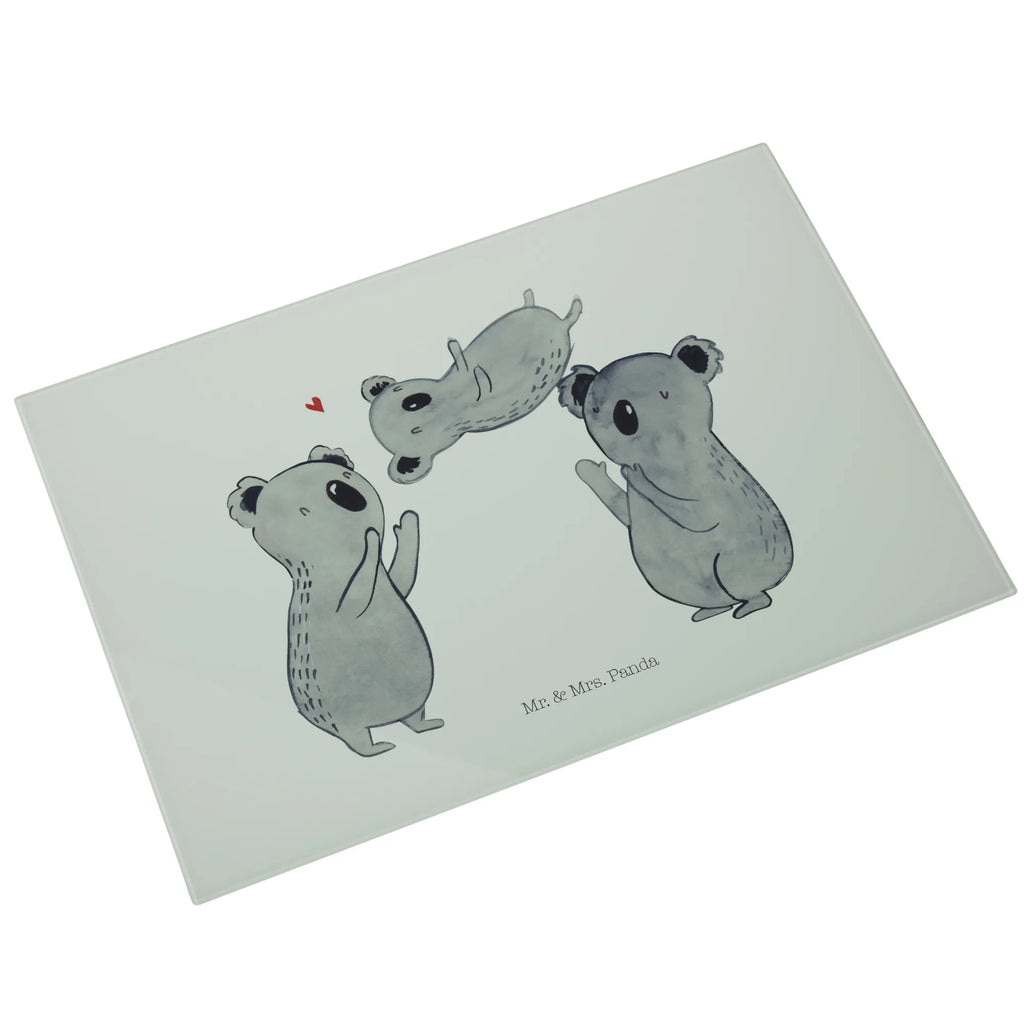 Glasschneidebrett Koala Feiern Sich Glasschneidebrett, Schneidebrett, Frühstücksbrett, Küche, Geburtstag, Geburtstagsgeschenk, Geschenk, Koala, Familie, Kind, Eltern, Herz, Liebe