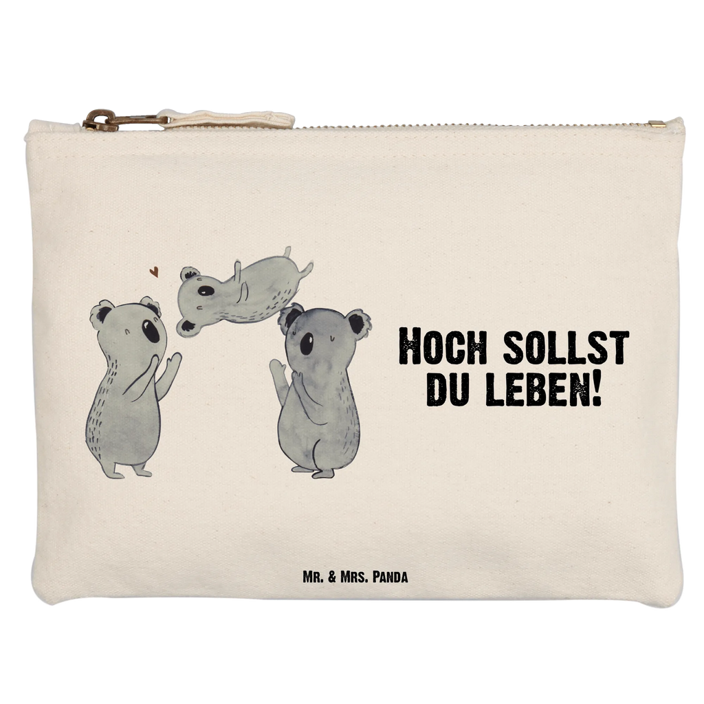 Schminktasche Koala Feiern Sich Schminktasche, Kosmetiktasche, Kosmetikbeutel, Stiftemäppchen, Etui, Federmappe, Makeup, XXL, Schminketui, Kosmetiketui, Schlamperetui, Geburtstag, Geburtstagsgeschenk, Geschenk, Koala, Familie, Kind, Eltern, Herz, Liebe