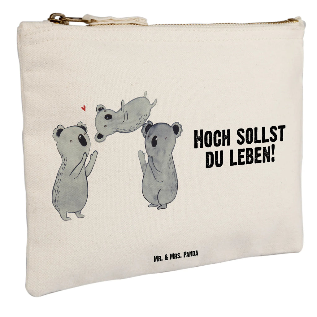 Schminktasche Koala Feiern Sich Schminktasche, Kosmetiktasche, Kosmetikbeutel, Stiftemäppchen, Etui, Federmappe, Makeup, XXL, Schminketui, Kosmetiketui, Schlamperetui, Geburtstag, Geburtstagsgeschenk, Geschenk, Koala, Familie, Kind, Eltern, Herz, Liebe