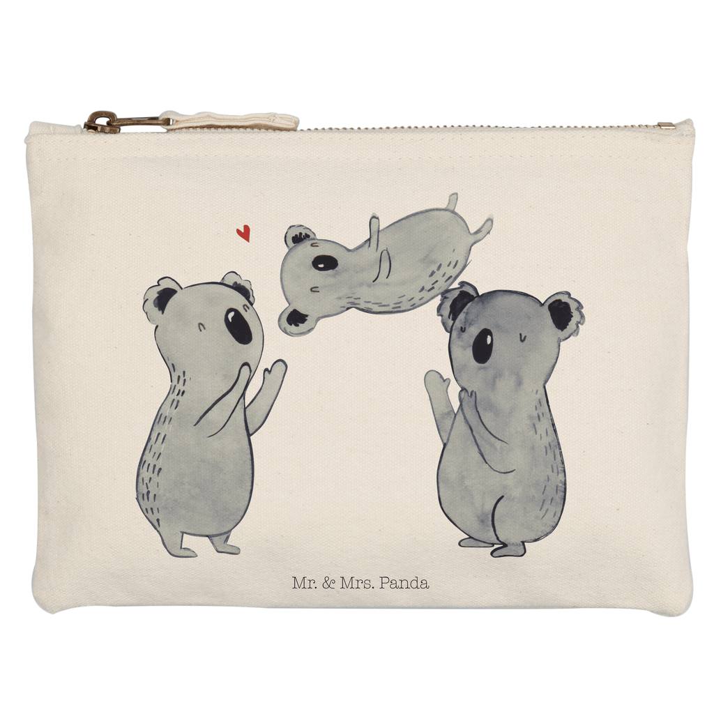 Schminktasche Koala Feiern Sich Schminktasche, Kosmetiktasche, Kosmetikbeutel, Stiftemäppchen, Etui, Federmappe, Makeup, XXL, Schminketui, Kosmetiketui, Schlamperetui, Geburtstag, Geburtstagsgeschenk, Geschenk, Koala, Familie, Kind, Eltern, Herz, Liebe