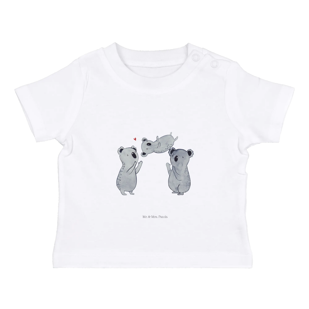 Organic Baby Shirt Koalas Feiern Baby T-Shirt, Jungen Baby T-Shirt, Mädchen Baby T-Shirt, Shirt, Geburtstag, Geburtstagsgeschenk, Geschenk, Koala, Familie, Kind, Eltern, Herz, Liebe