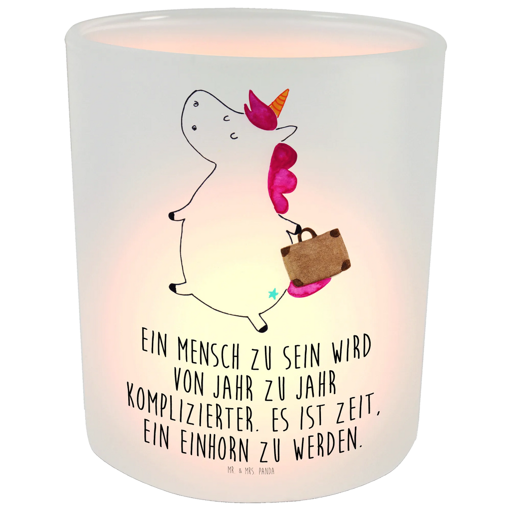 Windlicht Einhorn Koffer Windlicht Glas, Teelichtglas, Teelichthalter, Teelichter, Kerzenglas, Windlicht Kerze, Kerzenlicht, Glas Windlicht, Windlicht Zur Hochzeit, Windlicht Deko, Windlicht Hochzeit, Teelichtgläser, Windlicht Dekorieren, Einhorn, Einhörner, Einhorn Deko, Unicorn, unicorn, Koffer, Verreisen, Reise, Gepäck, Abenteuer, Erwachsen, Kind, albern, Spaß, lustig, witzig