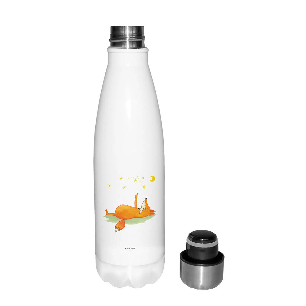 Thermosflasche Fuchs Sterne Isolierflasche, Thermoflasche, Trinkflasche, Thermos, Edelstahl, Fuchs, Füchse, tröstende Worte, Spruch positiv, Spruch schön, Romantik, Always Look on the Bright Side of Life