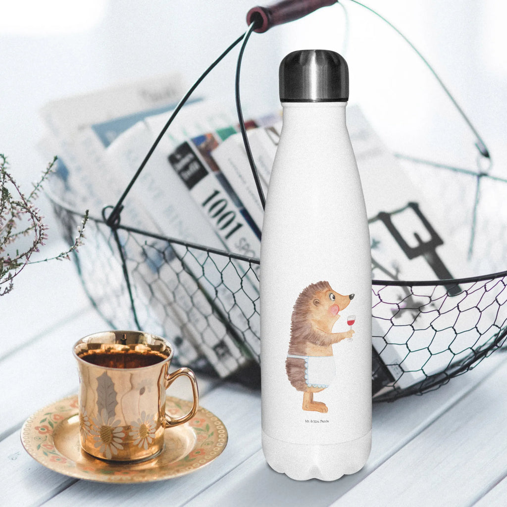 Thermosflasche Igel mit Wein Isolierflasche, Thermoflasche, Trinkflasche, Thermos, Edelstahl, Tiermotive, Gute Laune, lustige Sprüche, Tiere, Wein Spruch, Igel, Geschenk Weintrinker, Geschenk Weinliebhaber, Wein Deko, Weinglas, Rotwein, Weißwein, Wein trinken