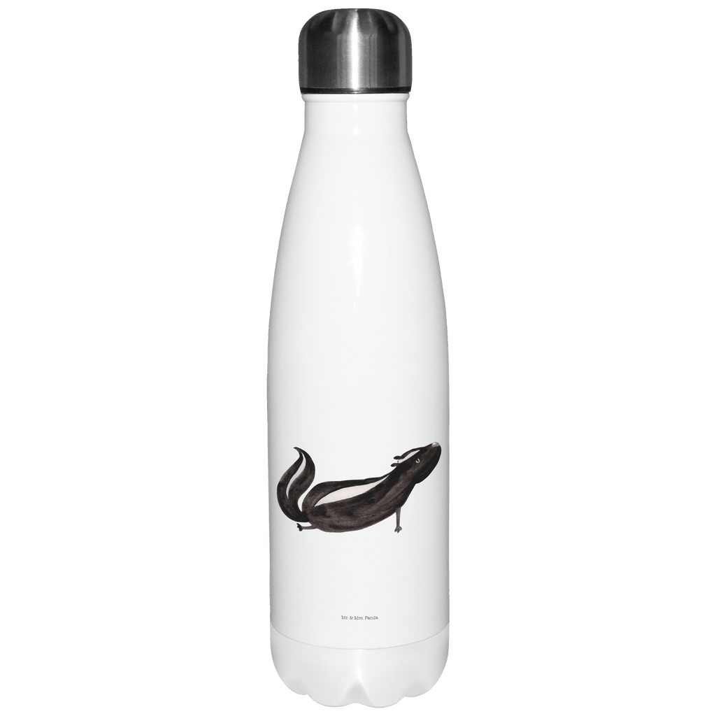 Thermosflasche Stinktier Yoga Isolierflasche, Thermoflasche, Trinkflasche, Thermos, Edelstahl, Stinktier, Skunk, Wildtier, Raubtier, Stinker, Stinki, Yoga, Namaste, Lebe, Liebe, Lache